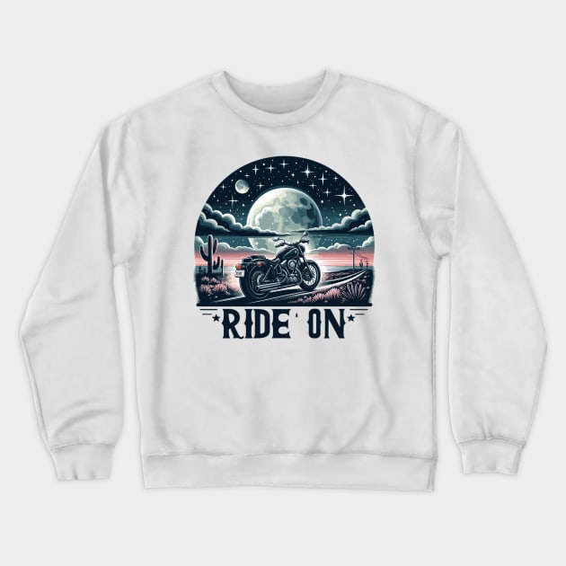 Ride On Crewneck Sweatshirt by Vehicles-Art